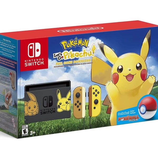 Nintendo Switch Console Bundle- Pikachu & Eevee Edition with Pokemon