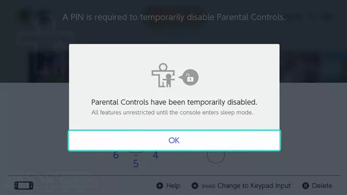 خاموش کردن کنترل والدین nintendo switch