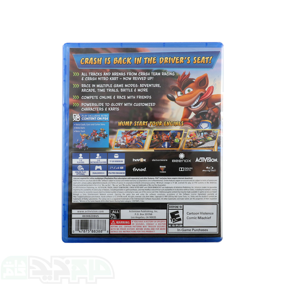 دیسک بازی Crash Team Racing Nitro Fueled برای PS4