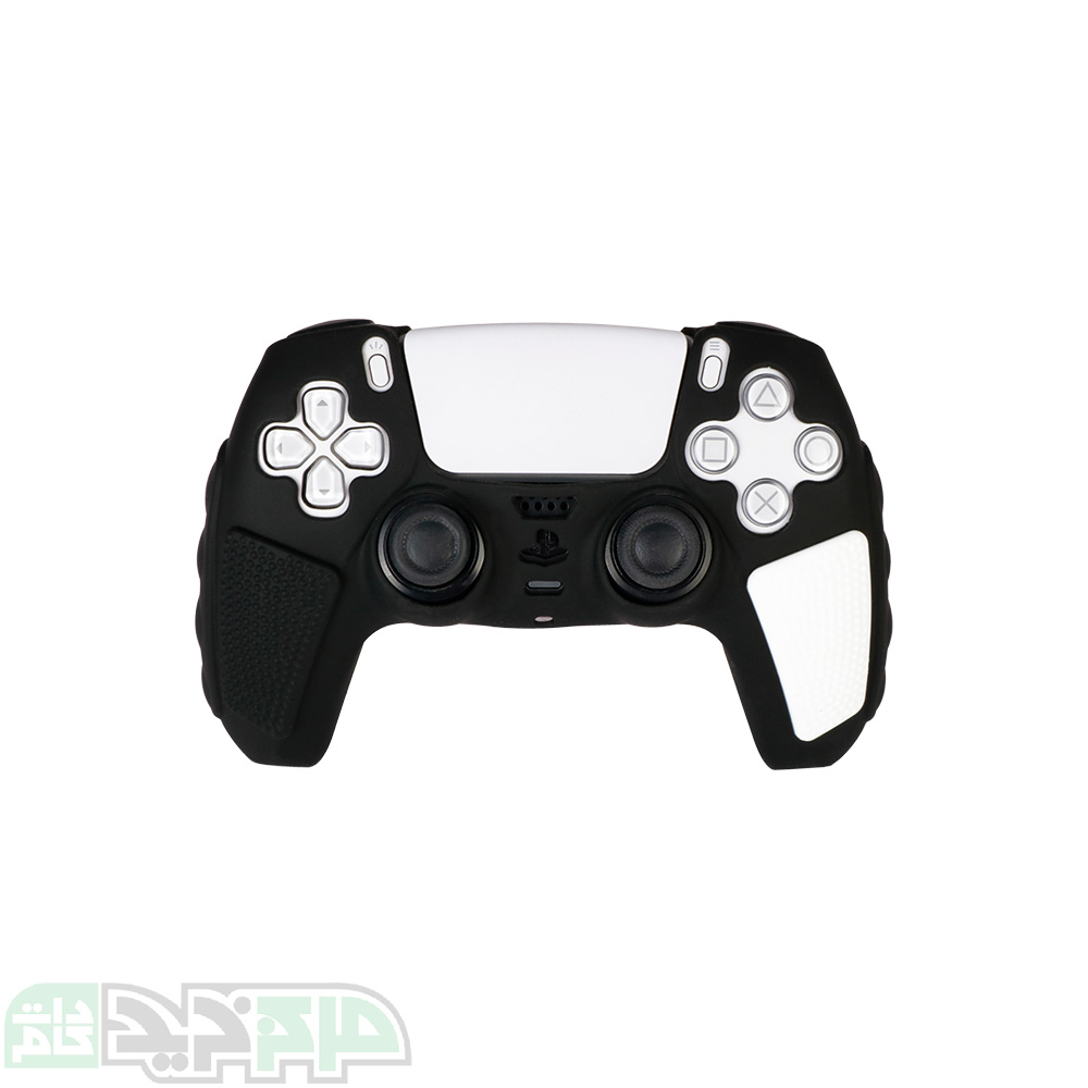 ps5 Controller Cover White-Black-1 کاور دسته ضد ضربه ps5 رنگ سفید - مشکی